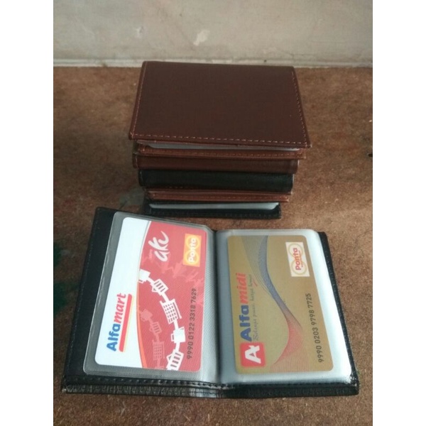 Dompet Kartu Berharga / Card Holder - Serat Kulit Sintetis - Murah &amp; Terlaris