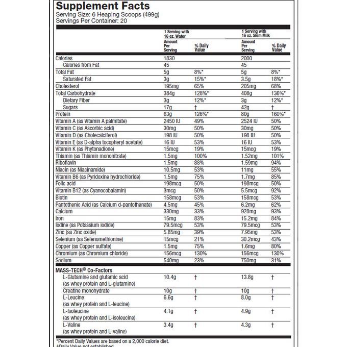 Promo Terbatas - Muscletech Masstech Extreme 2000 Protein - Chocolate, 22 Lbs