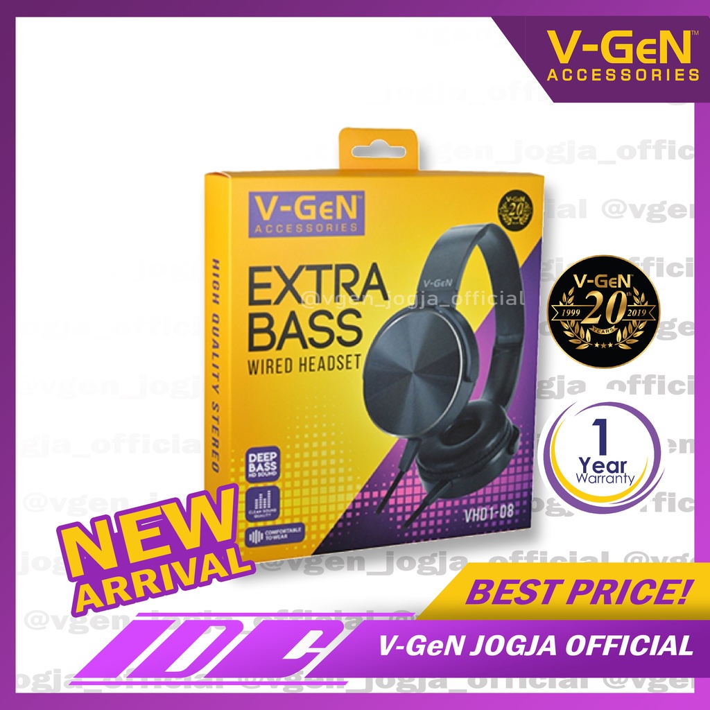 Headset V-GeN VHD1-08 Extra Bass VGEN