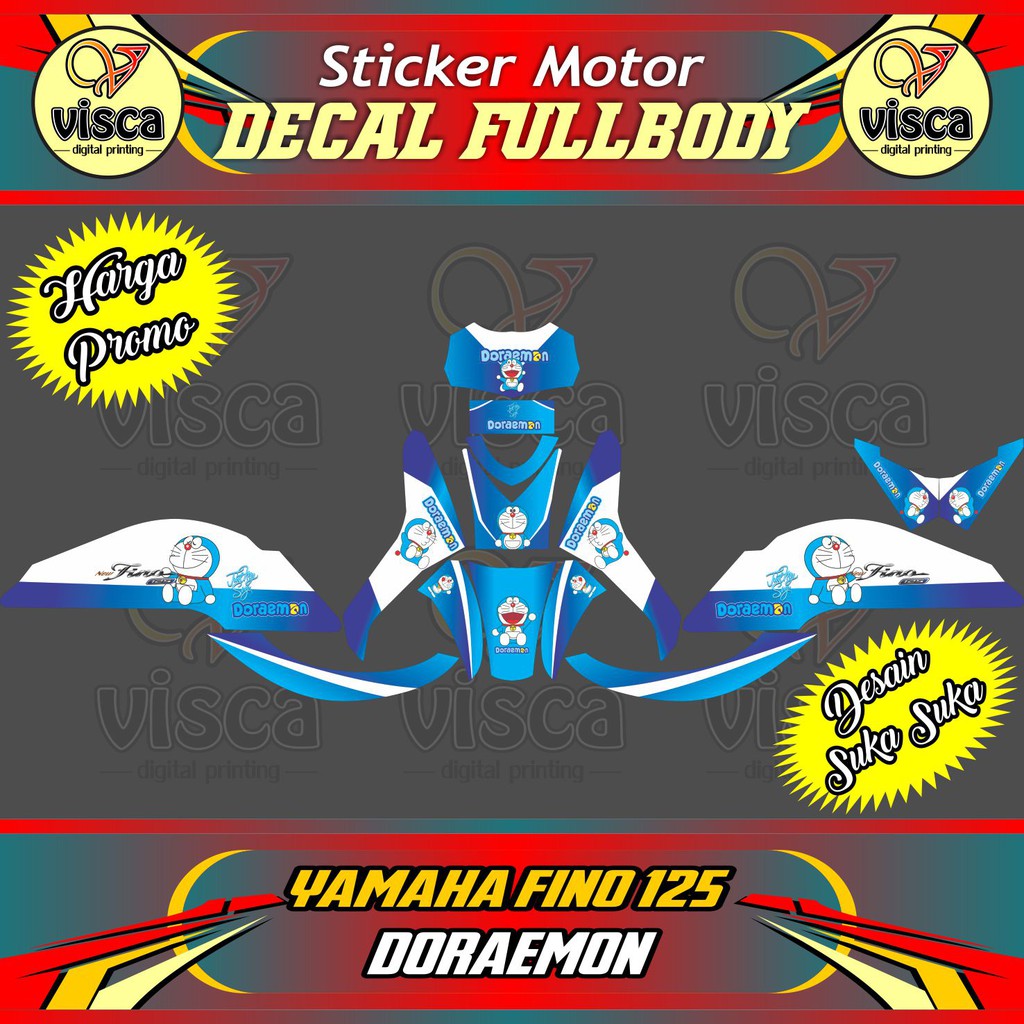 Paling Inspiratif Stiker Motor Fino Doraemon Full Body ...