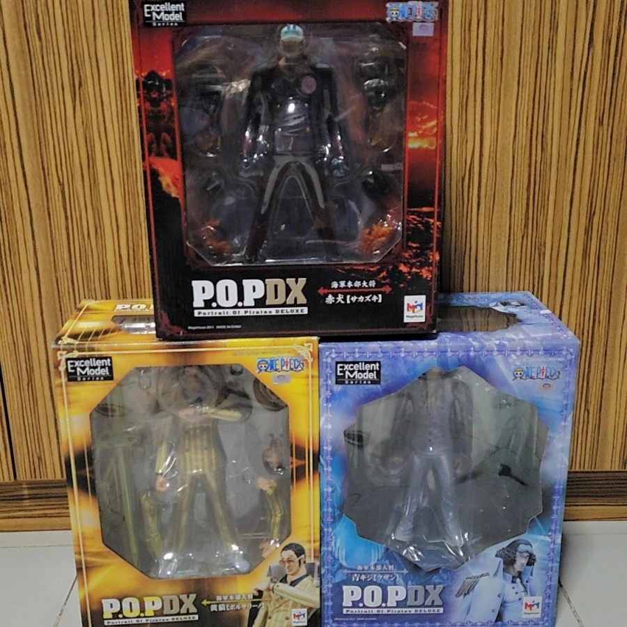 One Piece POP Neo DX by Megahouse set Admiral Akainu Kizaru Aokiji