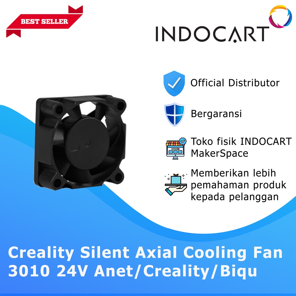 INDOCART Silent Axial Cooling Fan 3D Printer Bigtreetech 3010 24V