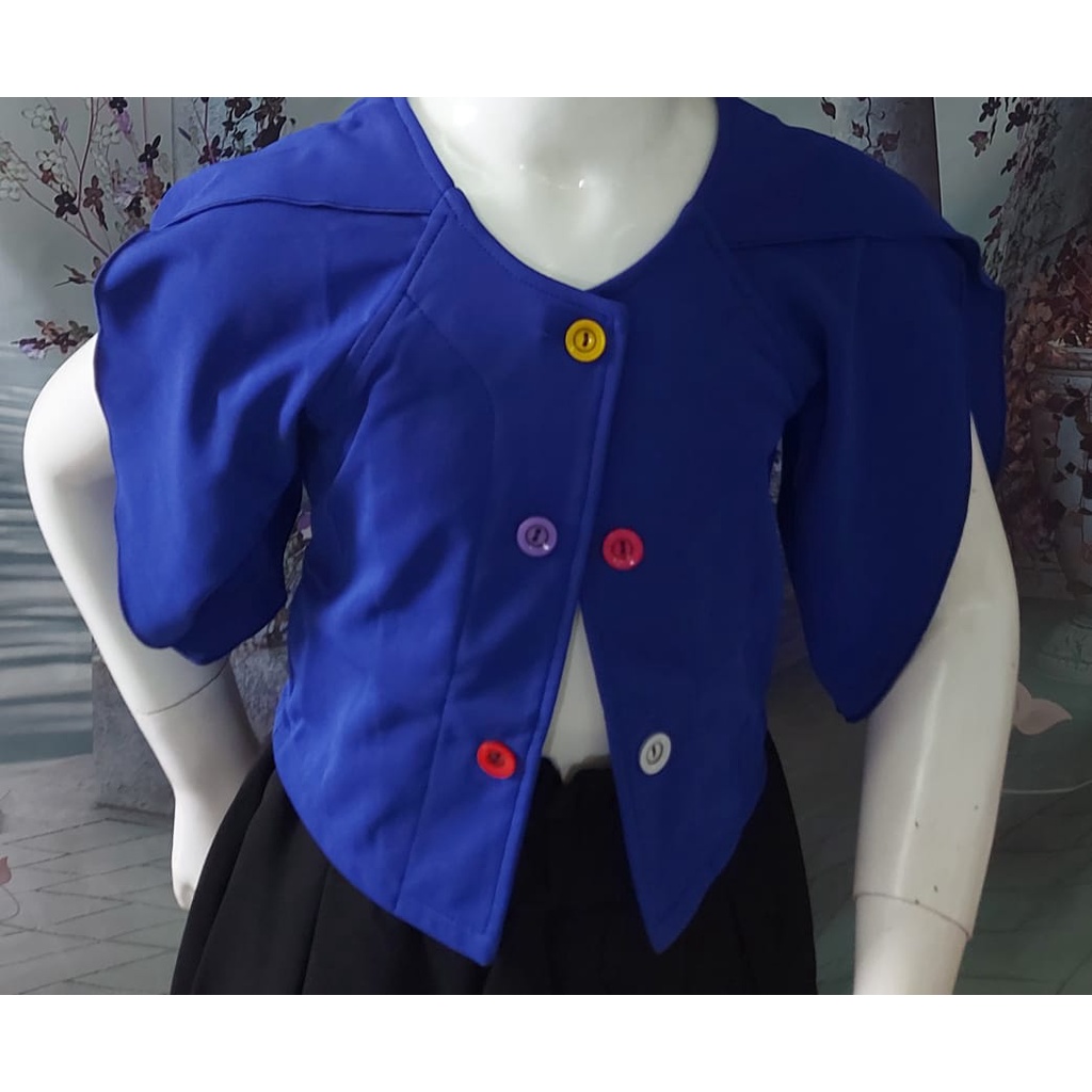 Bolero Anak Perempuan Impor lengan belah kancing warna