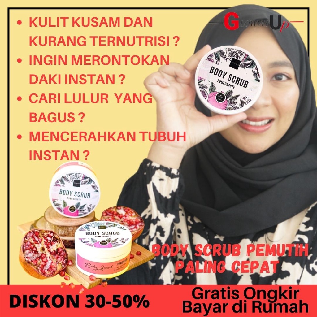 SCARLETT BODY SCRUB POMEGRANTE ORIGINAL BPOM - LULUR MANDI SCARLETT