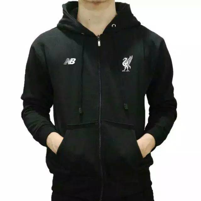 JAKET SWEATER HOODIE RESLETING LOGO LIVERPOOL
