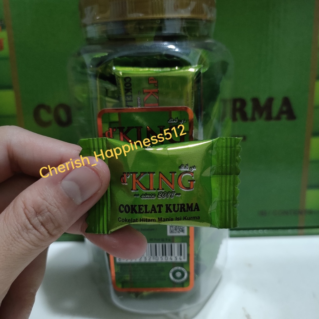 1 Kotak Isi 4 Toples D'KING Bonibol Cokelat Kurma, Cokelat Peanuts (Kacang) dan Hazelnut