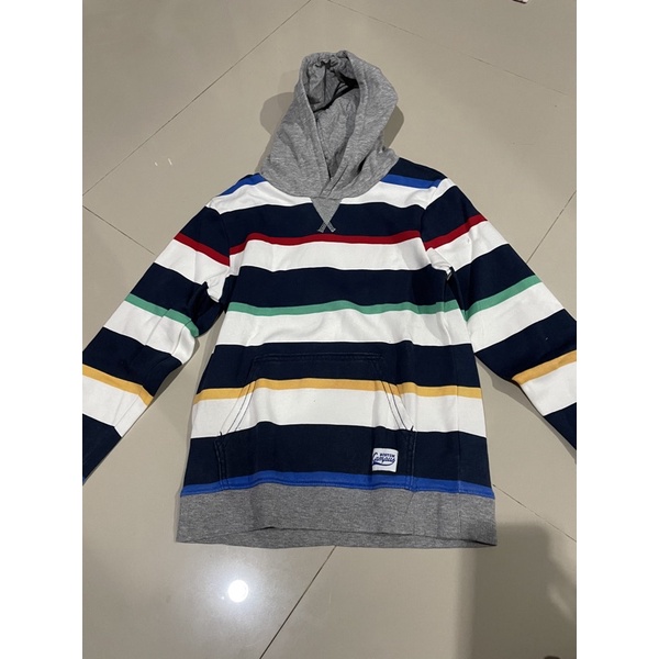 Baju anak Hnm Hoodie topi stripe preloved