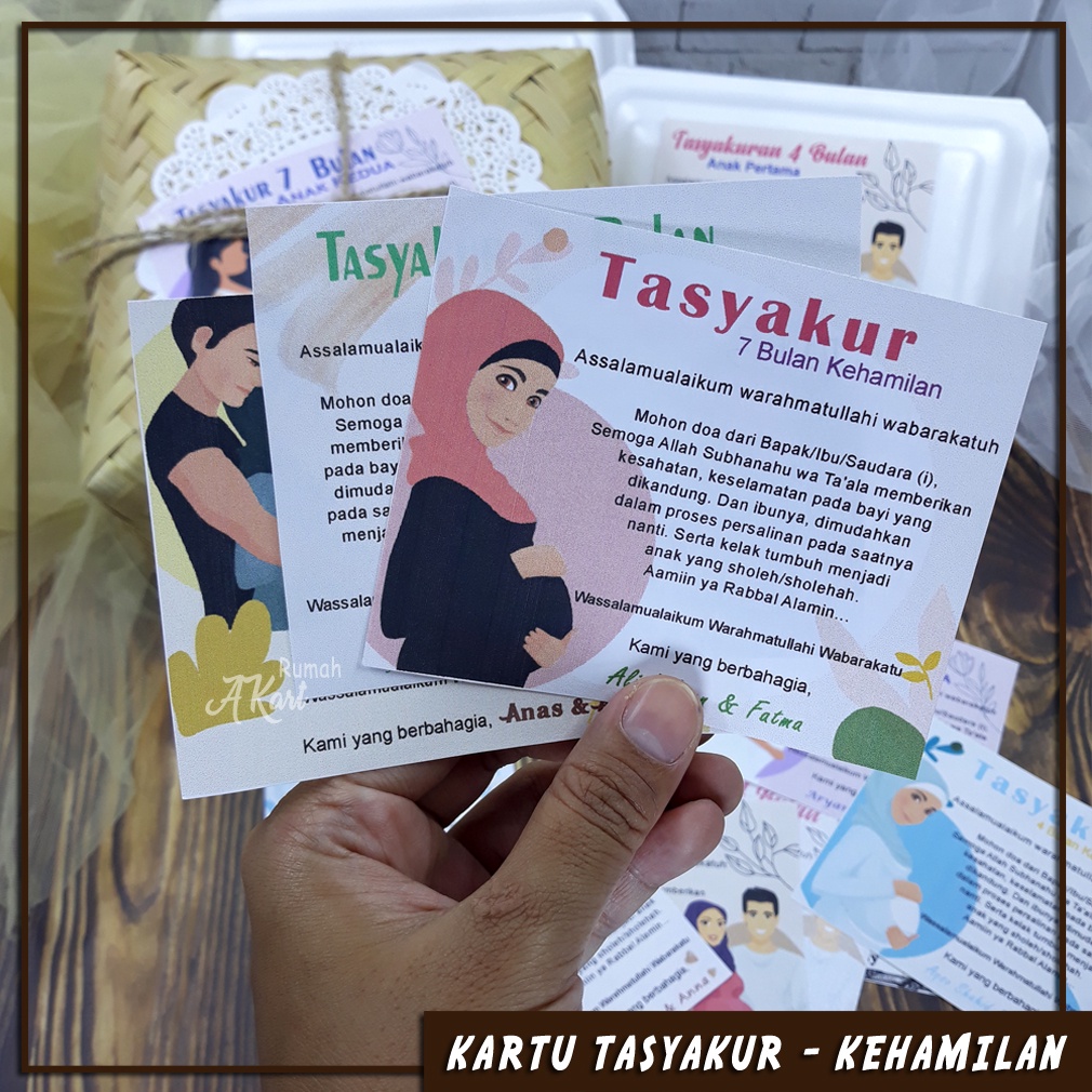 

50/100 Lembar Stiker/Label Ucapan Tasyakuran Kehamilan, Syukuran Kehamilan 7 atau 4 Bulanan