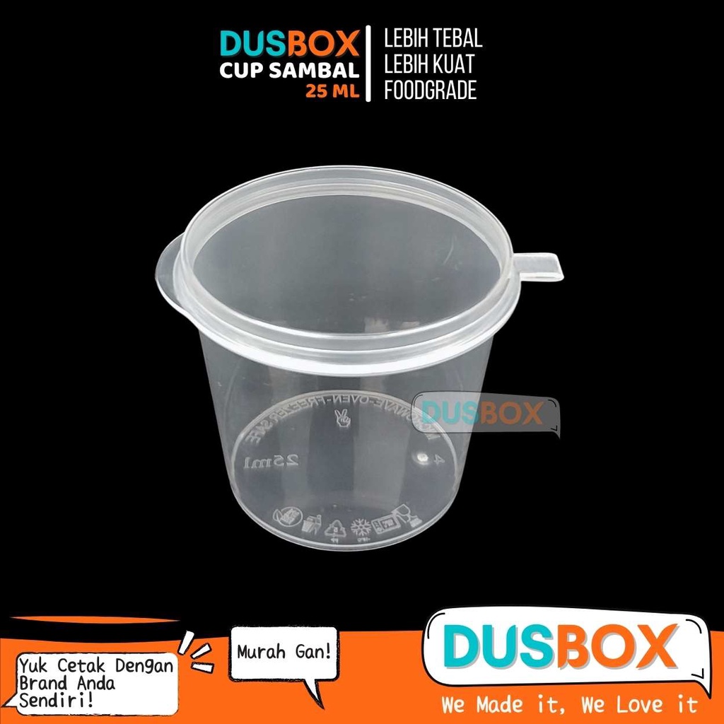 Cup Sambal 25 ml / Cup Sambal / Tempat Sambal Plastik / Thinwall 25 ml / Mika Sambal 25 ml