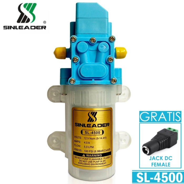 POMPA AIR DC 12 V 170 PSI 7LPM OTOMATIS SINLEADER SINGLE PUMP-MTR4999