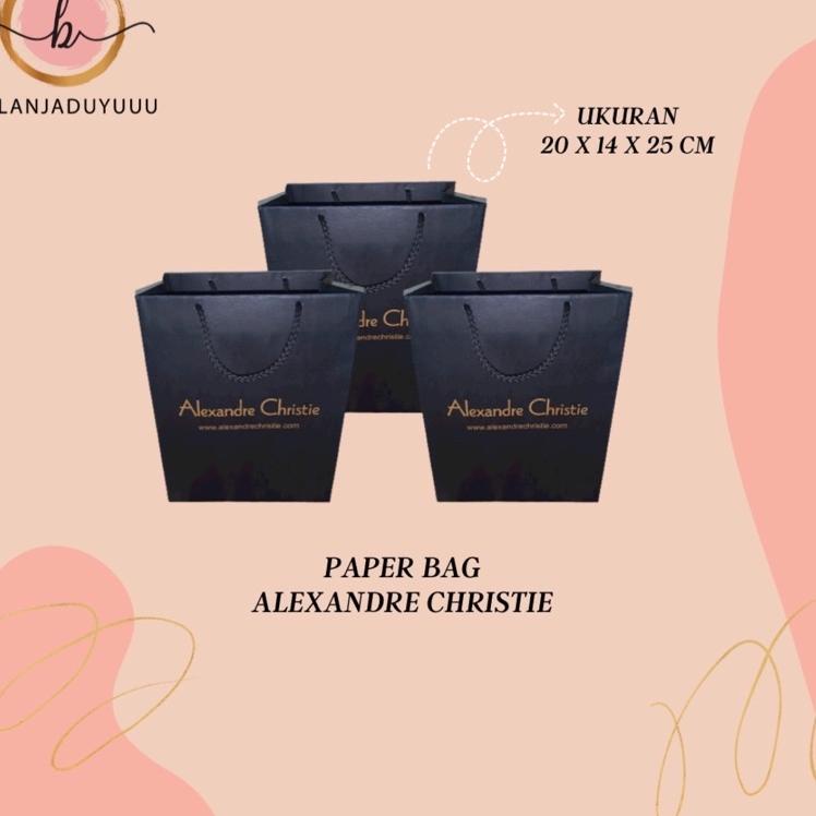 

(fqjz -8) Paper bag Alexandre Christie Hitam Paper Bag Kotak Jam Tangan qkuh429