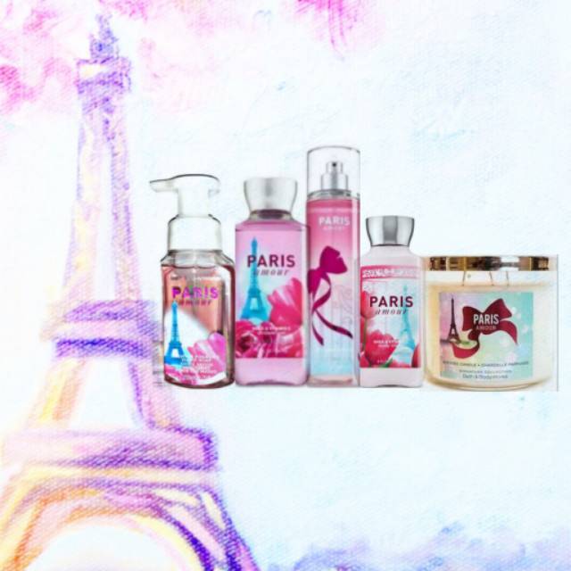 BATH &amp; BODY WORKS BBW PARIS AMOUR SERIES MIST LOTION SHOWER GEL BODY CREAM HAND CREAM SHOWER GEL BODY CREAM LOTION MIST WASH WALLFLOWER ROOMSPRAY SCENTPORTABLE GENTLE GEL DEEP CLEANSING GENTLE FOAMING CREAMY LUXE