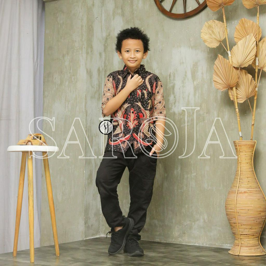 SAROJA | Couple Tunik Keluarga Manuk Kembar | Couple Tunik Batik | Couple Tunik Pasangan | Couple Tunik Ibu Anak Perempuan | Dress Lengan Panjang