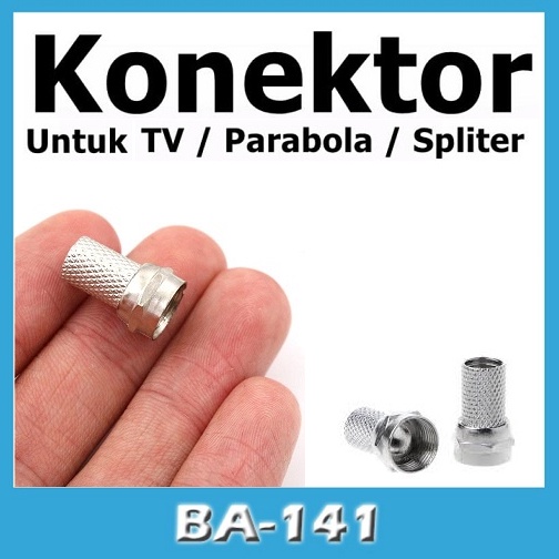 BA-141 Jack Parabola Konektor antena tv female Jek / jack / besi  receiver parabola cctv LNBF