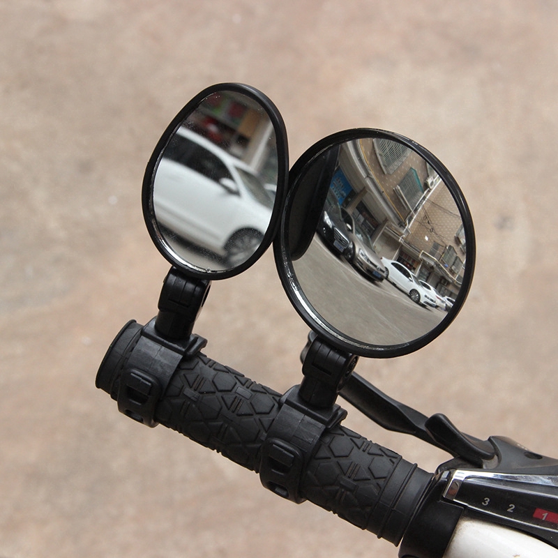 [1 Pcs Universal Cycling  View Mirror ][Mountain Bike360 Degree Rotation End Mirror][Bike Side Lens Safety Accessories]