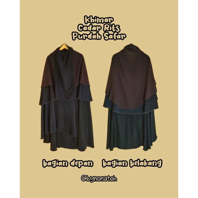 PRELOVED KHIMAR CADAR RITS PURDAH SAFAR WARNA NAVY