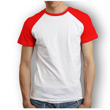 Kaos Polos Raglan - Kaos Raglan Lengan Pendek | Kaos Raglan Merah Putih | BISA CUSTOM SABLON