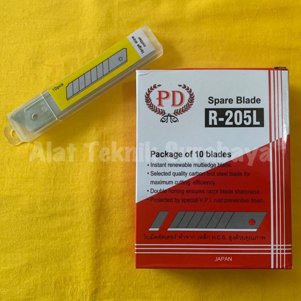 

ISI 10 PCS ISI CUTTER BESAR PD R-205L HEAVY DUTY JAPAN HD SPARE BLADE SILET RAZOR