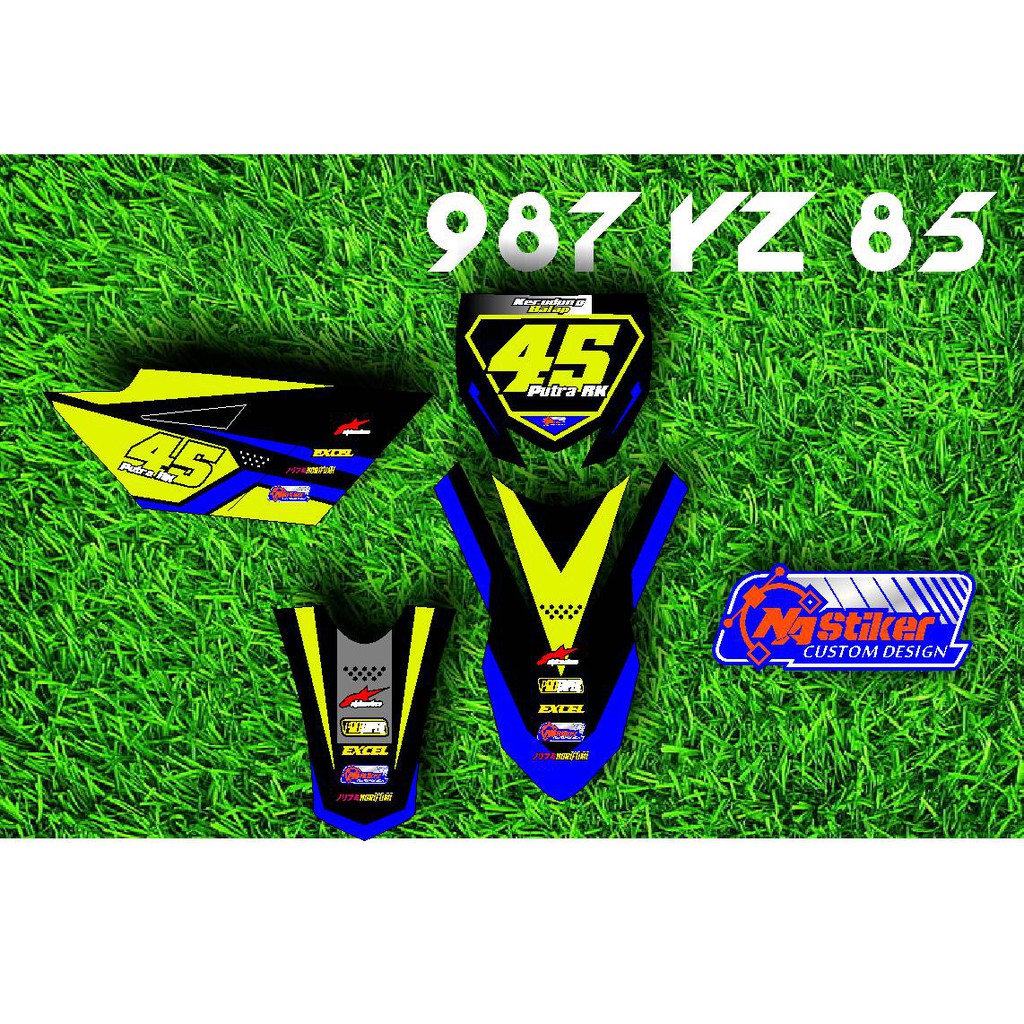 DECAL YZ 85  NEW STRIPING YZ 85 CUSTOM, STIKER DECAL MOTOR GTX