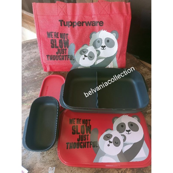 Wadah bekal foodie buddy panda lunch set tupperware