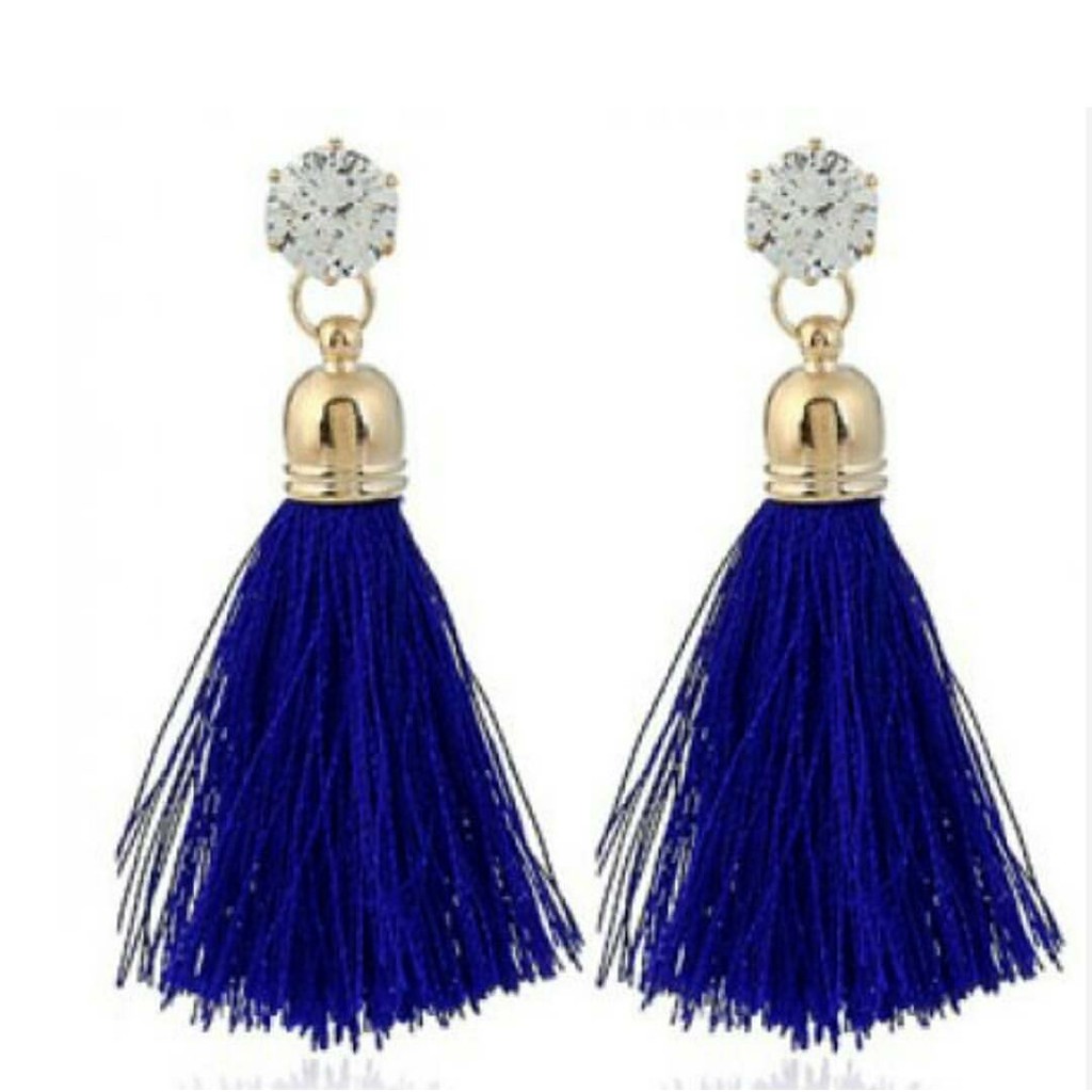 Anting Fashion Wanita  Model Tusuk Diamond  Mix Tassel MISS 53