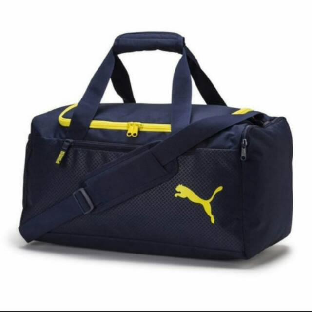 PUMA Fundamentals Sport Bag M Peacoat Original Hoops Indonesia