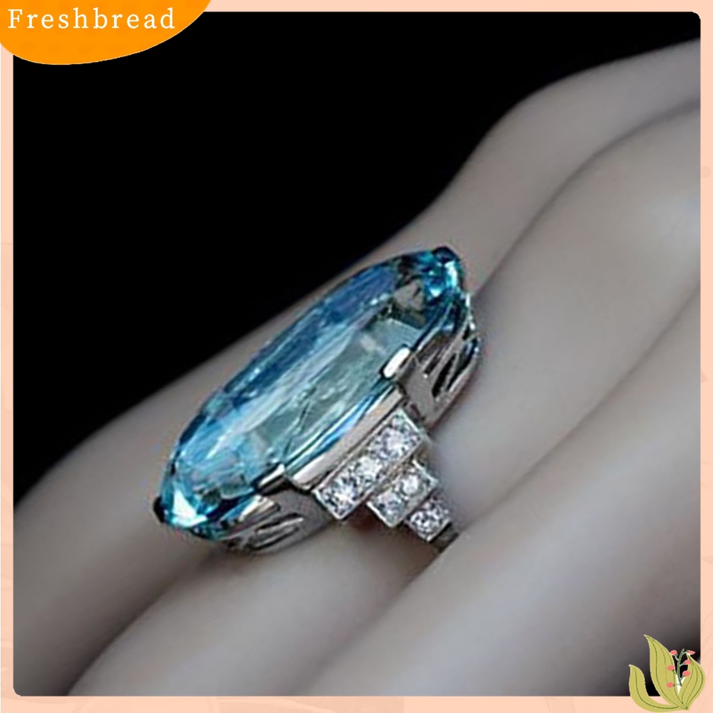 Terlaris Finger Rings Transparent Long Lifespan Lightweight Oval Shaped Smooth Blue Rings for Date