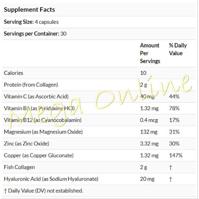 NEOCELL MARINE COLLAGEN + HYALURONIC ACID &amp; VITA-MINERAL YOUTH BOOST - 120 KAPSUL