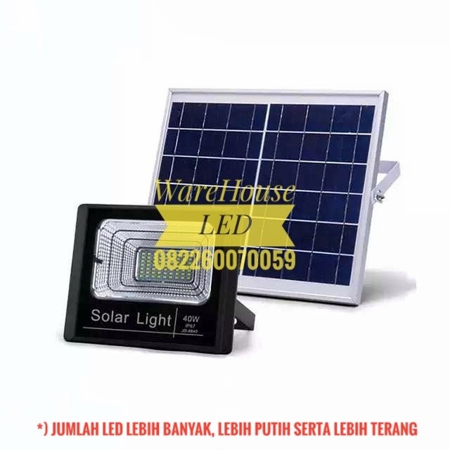Lampu Sorot Solar Tenaga Surya 40W Led 40Watt Panel 40 Watt