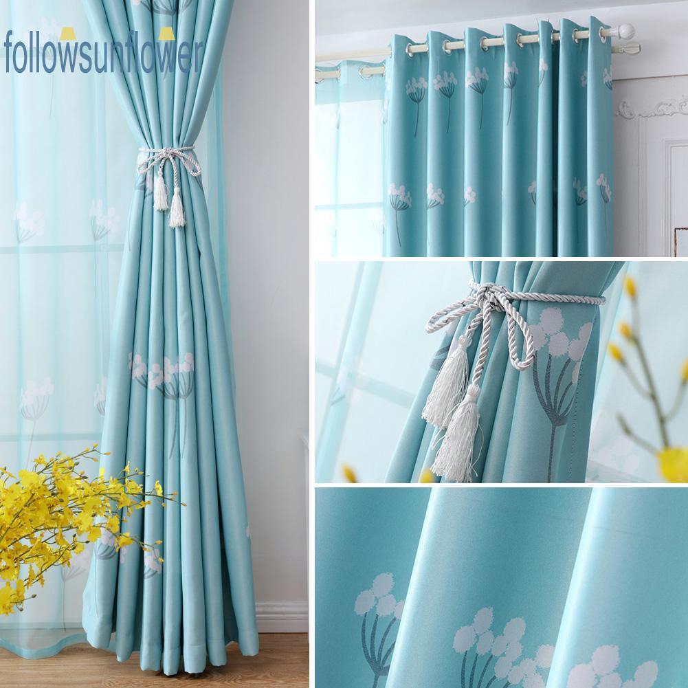 Tirai Jendela  Motif Bunga Dandelion untuk  Dekorasi Kamar  