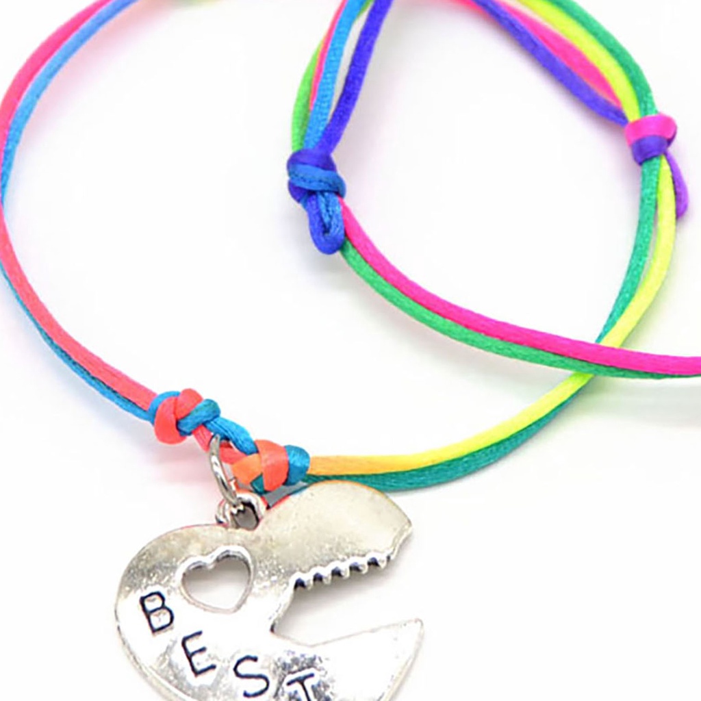 Hu Hu Hu Hu Hu Alat Bantu Pasang Kacamata♡ Gelang Persahabatan Wanita Bandul Desain Kombinasi Hatiukir Tulisan BFF Best Friend Untuk Hadiah