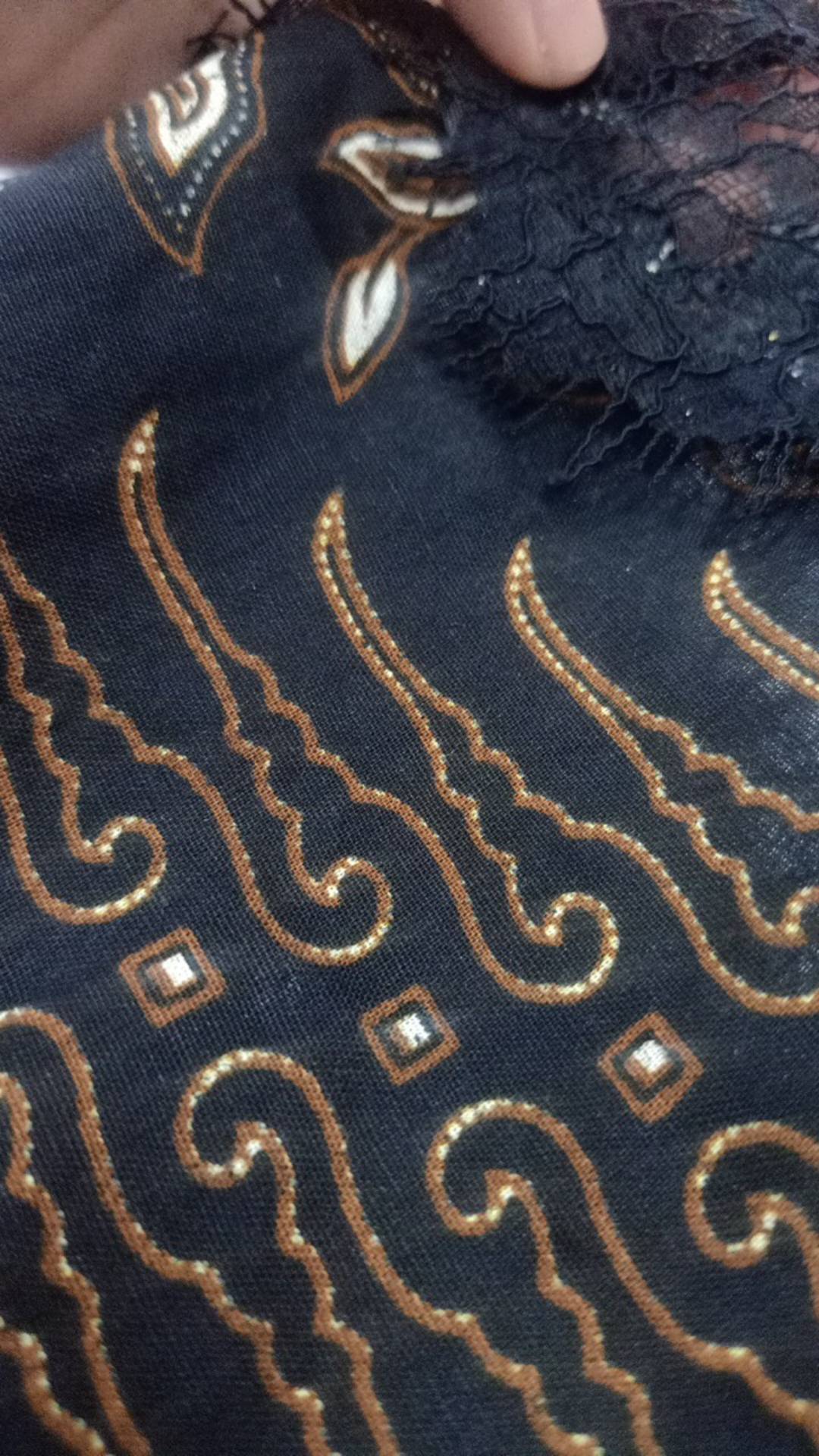 Atasna Batik Wanita Modern Batik Cassual Atasanbatik Batik Lace Mewah Batik Batwing(hitam)