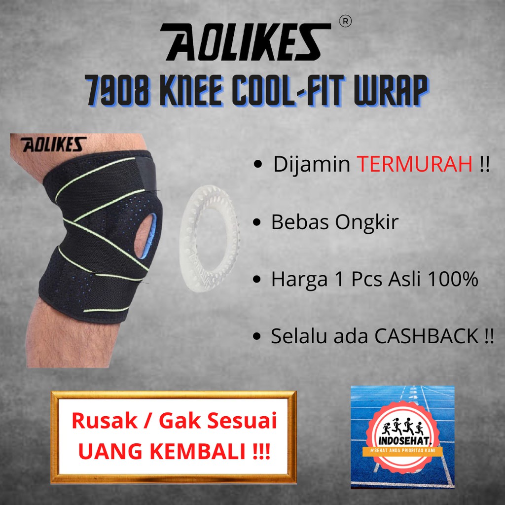 AOLIKES 7908 Cool-Fit Knee Support - Leg Sleeve / Pelindung Lutut Adem