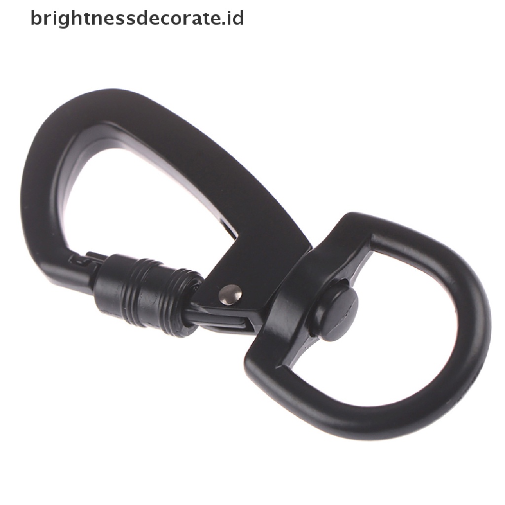 1 Pc Carabiner Kunci Otomatis Tipe D Dengan Cincin Putar Untuk Luar Ruangan