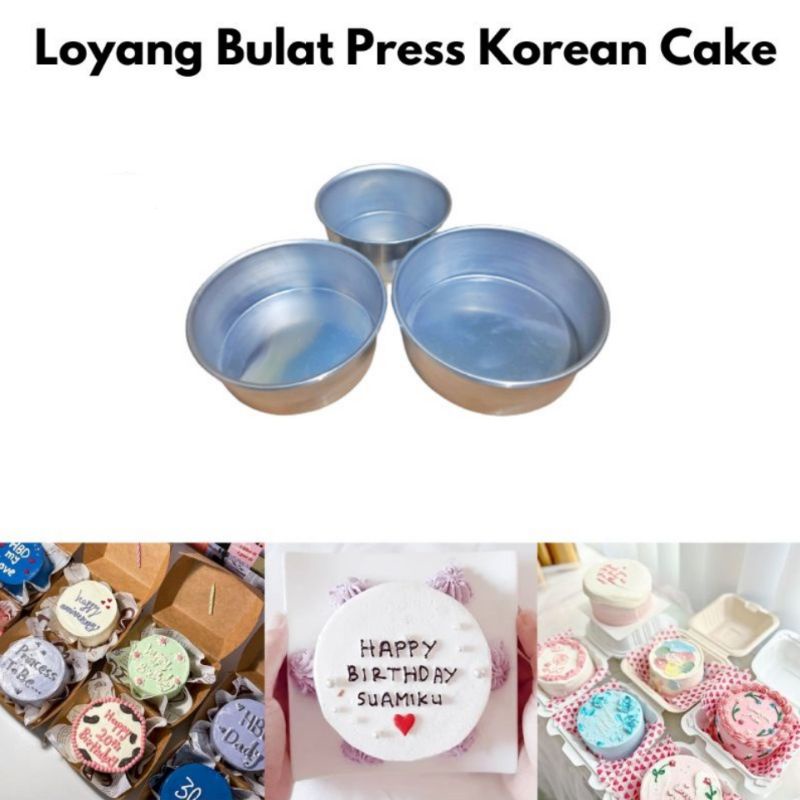 Loyang mini cake / Loyang Kue Tart Mini / Loyang Bulat Press / Loyang Bento Cake / Loyang Korean Min
