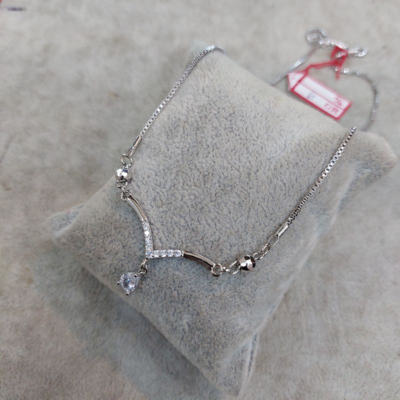 Kalung fuji mata tetes (silver)