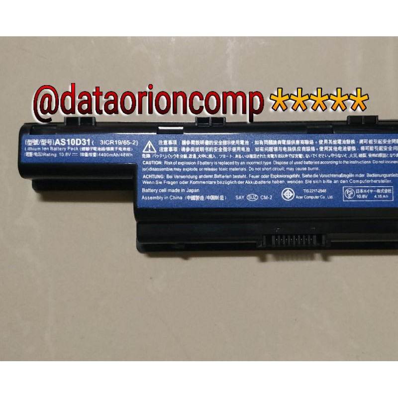 Baterai Battery Acer Aspire 4340 4738 4739 4741 4750 4752 4755 E1-421 E1-431 E1-451 E1-471