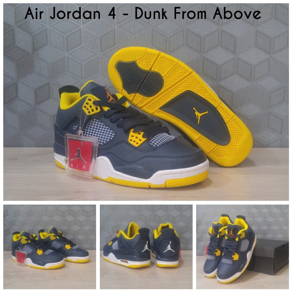 Sepatu Basket KuliahSepatu Basket Air Jordan 4 Dunk From Above / Nike / Lebron / Curry / U