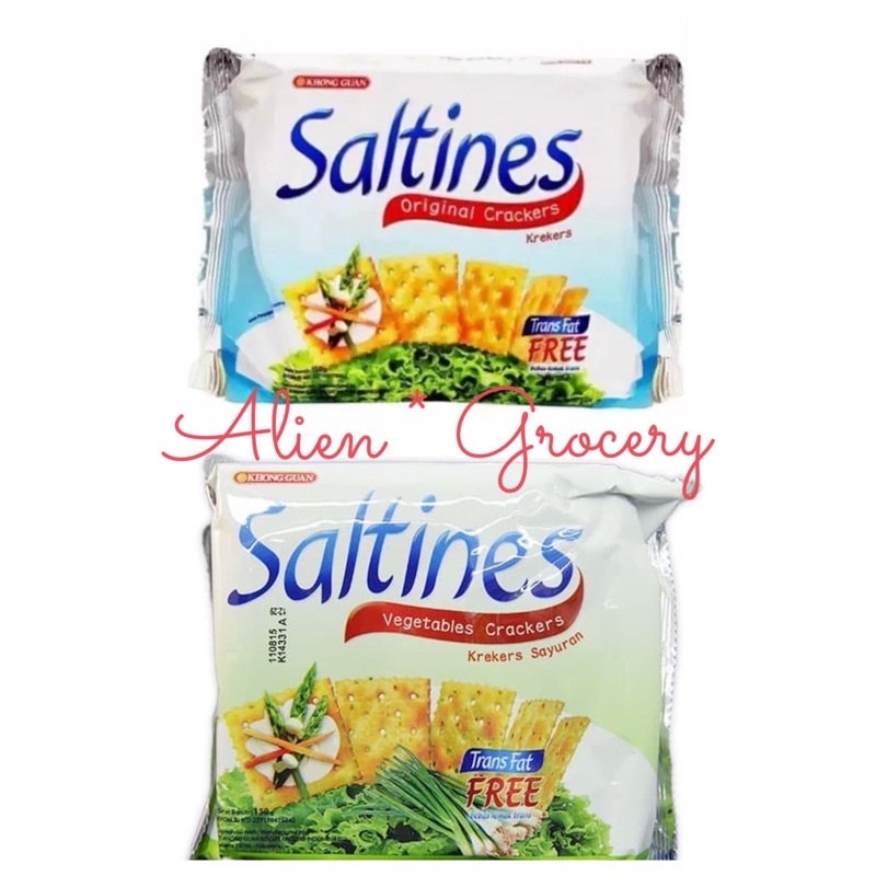 Khongguan Khong Guan Saltines Biskuit Biscuit Crackers Asin Original Sayur Vegetable 150gr