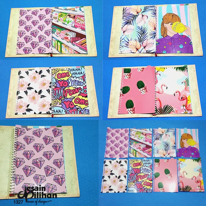 

Pembatas Atas Binder Pattern Cantik 2 Ring, 6 Ring, 20 Ring, 26 Ring 1 Set 8 lembar glossy murah