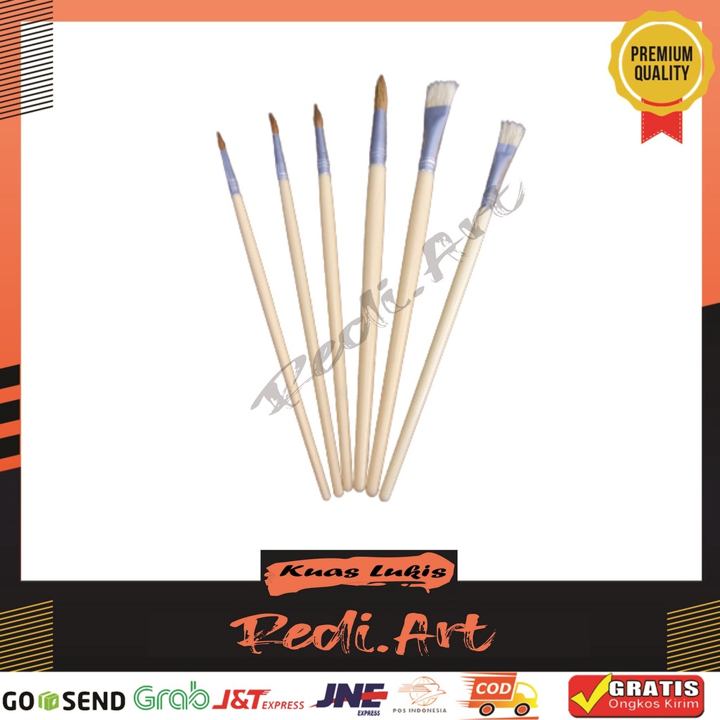 

Kuas Lukis Set 6pcs Kecil Lengkap Murah Original