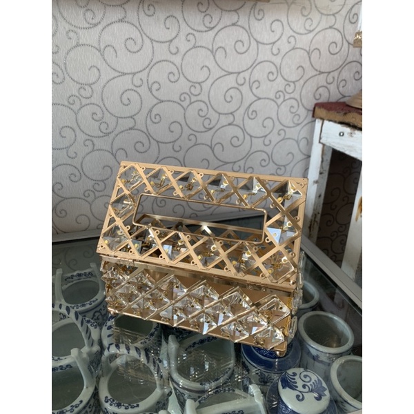 KOTAK TISU PERMATA KOTAK TISU MEWAH TISSUE BOX GOLD