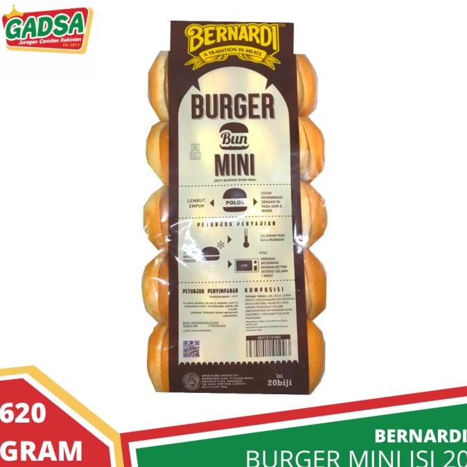 

Roti Burger Mini Bernardi isi 20 Roti Burger Bernadi