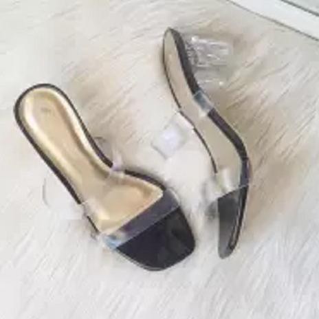 Sepatu Wanita High Hils HAk Kaca Hitam Terlaris