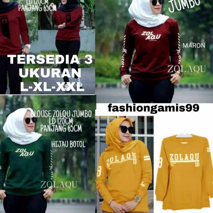 ➼ {✓BISA ✓BLOUSE ZOLAQU/KAOS ATASAN ZOLAQU/TERSEDIA 3 UKURAN/L/XL/XXL ➸