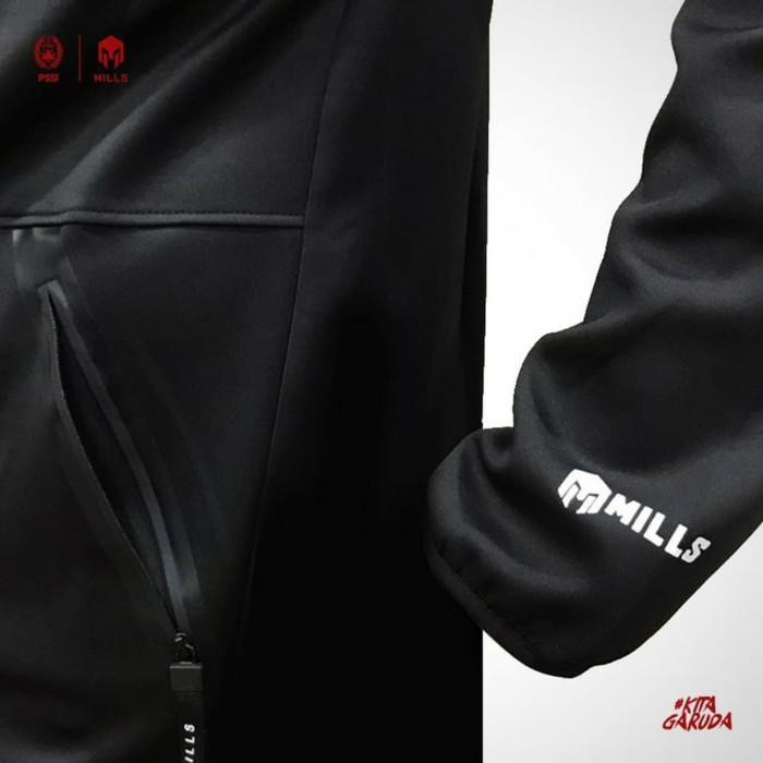 MILLS JAKET THUNDER JAKET MOTOR JAKET SPORT JAKET HOODIE 8003 BLACK - BLACK, S