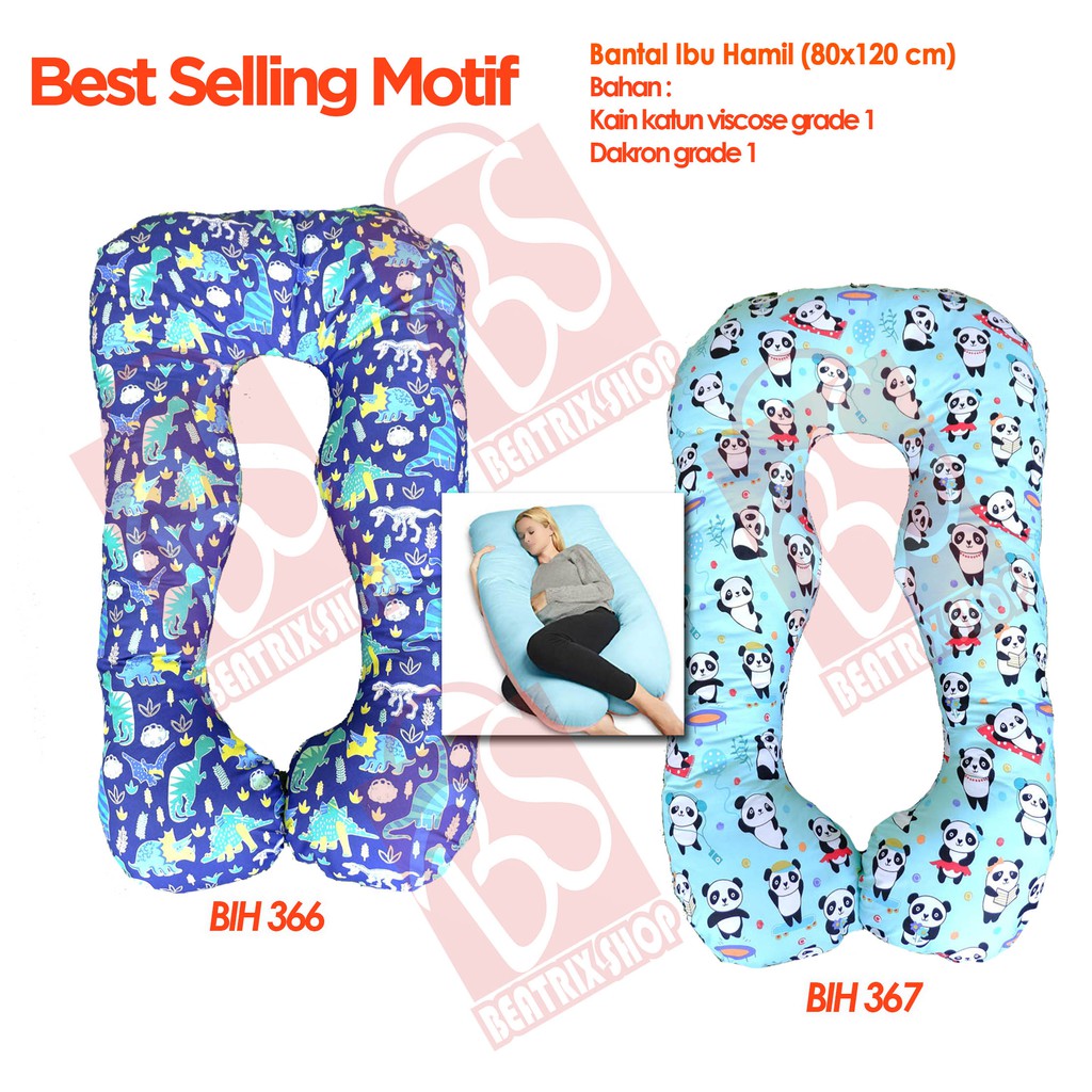 Bantal Ibu Hamil dan bayi Elha Baby multifungsi murah maternity pillow premium model U omiland