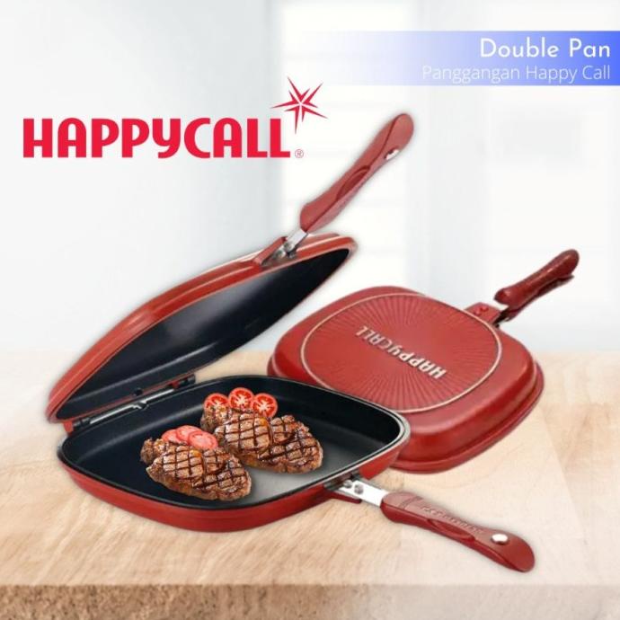 Happy Call 32Cm Panci Teflon Double Pan Bisa Tuk Alat Panggang Grill