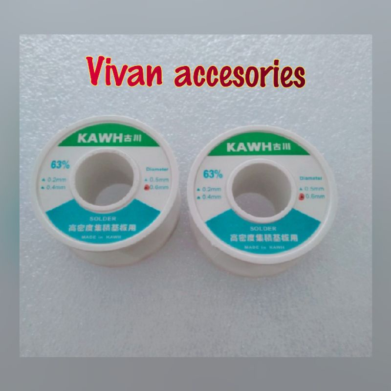 KAWH Kawat Timah Solder Gulung size  0,2mm_0.3mm_0.4mm_0.5mm dan 0.6mm wire roll