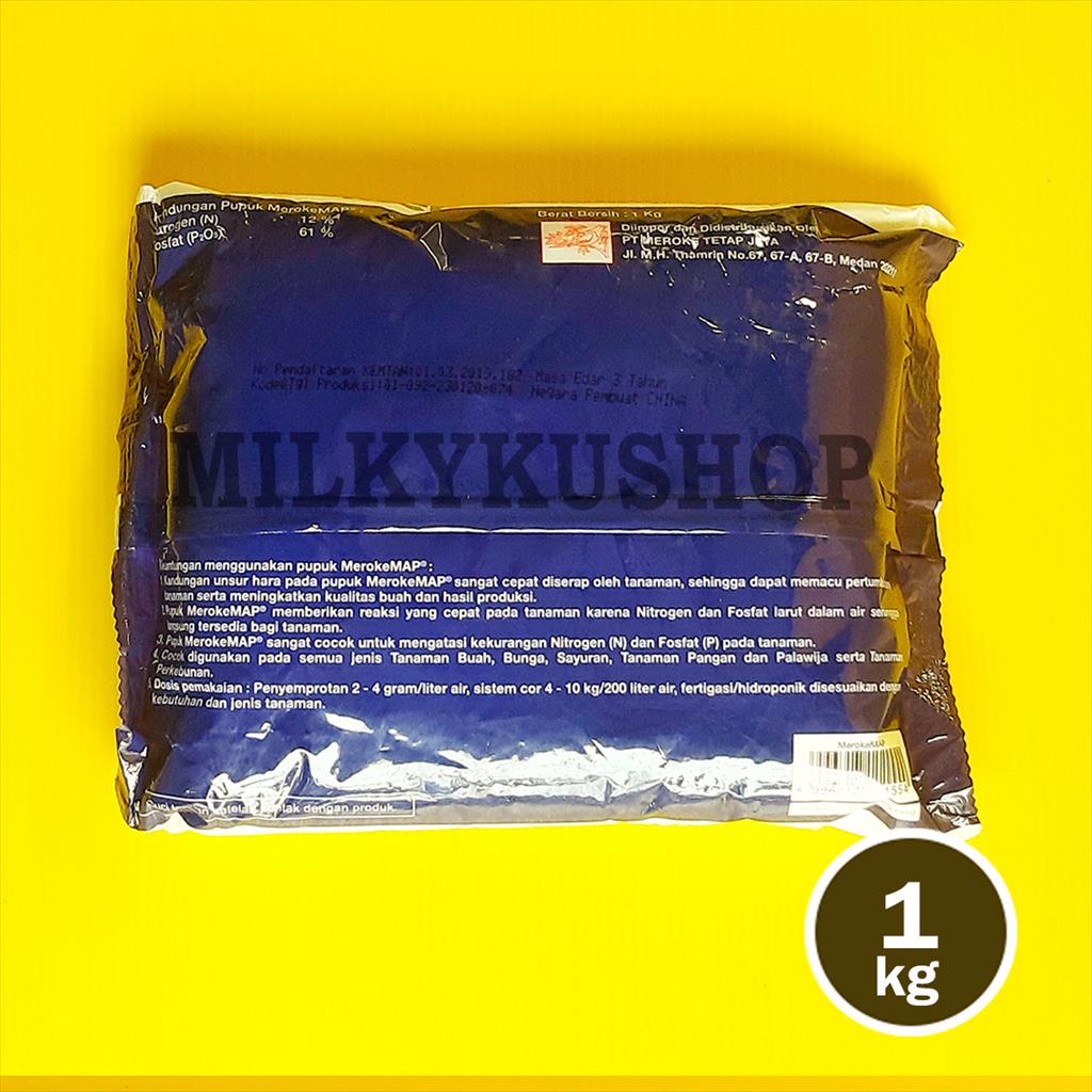 PUPUK MEROKE MAP 1 KG KEMASAN PABRIK HIDROPONIK MONO AMONIUM PHOSPHATE